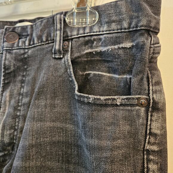 Moussy Vintage Cadet HOWA Women's Tapered Jeans Size 30 Gray Cropped Raw Hem - Picture 2 of 10